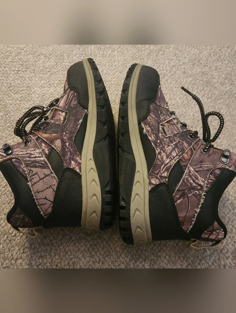 Ozark Trail Realtree Camo Lace-Up Hiking Shoes - Black/Brown/Tan